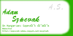 adam szpevak business card